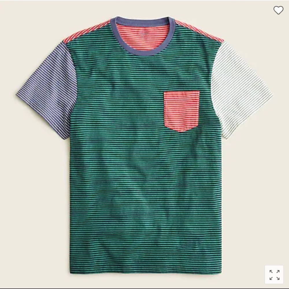 J.CREW Cotton Pocket Striped T-Shirt